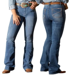 Calça Feminina West Dust Jeans Azul Médio Houston Bootcut Ref CL28414