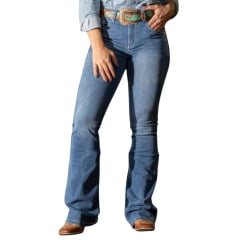 Calça Feminina West Dust Jeans Azul Médio Houston Bootcut Ref CL28414