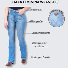 Calça Feminina Wrangler Jeans 19M Western BootCut Azul Claro Com Lycra Ref.19MX2LS60UN