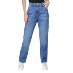 Calça Feminina Wrangler Jeans Azul Cintura Alta Mom Retrô Ref: WF3731UN