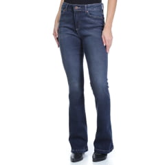 Calça Feminina Wrangler Jeans Azul Escuro Com Lycra Flare Ref:WF5152UN