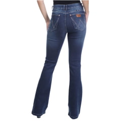 Calça Feminina Wrangler Jeans Azul Escuro Com Lycra Flare Ref:WF5152UN