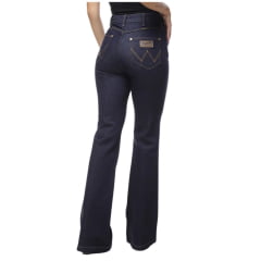 Calça Feminina Wrangler Jeans Azul Escuro Sally Flare C/ Lycra Ref:WF2049