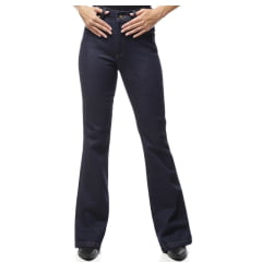 Calça Feminina Wrangler Jeans Azul Escuro Sally Flare C/ Lycra Ref:WF2049