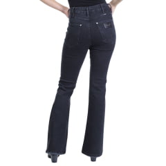 Calça Feminina Wrangler Jeans Lycra Preta Cintura Alta Flare REF: WF2060 UN