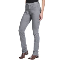 Calça Feminina Wrangler Jeans Western Slim Fit Cowboy Cut Cinza Escuro com Lycra Tradicional REF: 18M4CGY60 UN