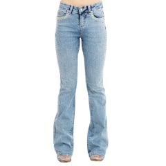 Calça Feminina Zenz Western Jeans Campfire Com Bordado Bolsos E Com Strass Flare REF: ZW0324007-1362