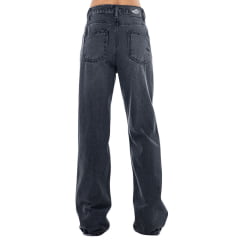 Calça Feminina Zenz Western Jeans Wide Leg Cool It Cowboy Preto Com Strass Ref:ZW0226125-1837