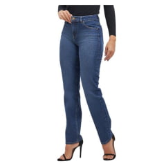 Calça Jeans Feminina Azul Médio Marion Premium Strech Super Alta New - Ref. 3242L