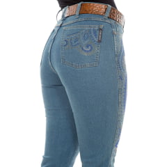 Calça Jeans Feminina King Wester Delavê Com Strass R:1130-1