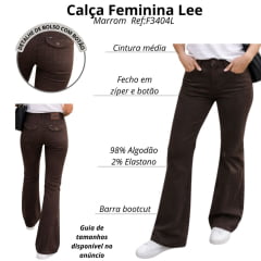 Calça Feminina Lee Hoxie Premium Bootcut Ref:F3404L