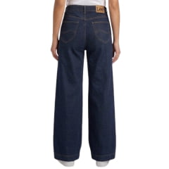 Calça Feminina Lee Wide Leg Premium Denim Cintura Alta Lavagem Escura Ref: 3363L