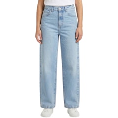 Calça Feminina Lee Wide Leg Premium Intensity Cintura Alta Lavagem Clara Ref:3362L