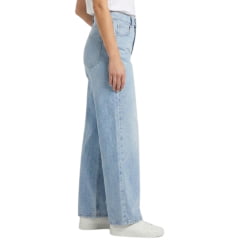 Calça Feminina Lee Wide Leg Premium Intensity Cintura Alta Lavagem Clara Ref:3362L