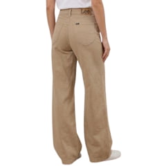 Calça Feminina Lee Wide Leg Premium Sarja Marrom Claro Ref:3369L