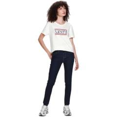 Calça Feminina Levi's 721 High Rise Skinny Lavagem Escura Ref:LB7210077