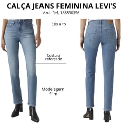 Calça Feminina Levi's 724 High Rise Slim Straight Ref:188830356