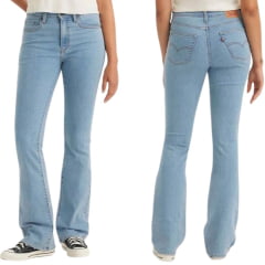 Calça Feminina Levi's 725 High Rise Bootcut Lavagem Clara Ref:LB7250067