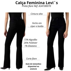 Calça Feminina Levi's 726 Flare Stellar Stretch Ref:A34100070