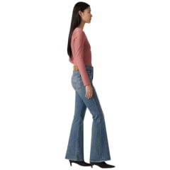 Calça Feminina Levi's 726 High Rise Vintage Stretch Lavagem Média Ref:A34100168