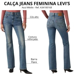 Calça Feminina Levi's 726 High Rise Vintage Stretch Lavagem Média Ref:A34100168