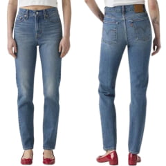 Calça Feminina Levi's Wedgie Slim Stretch Lavagem Média Ref:003NE0003