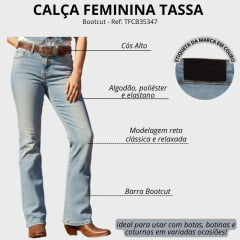 Calça Feminina Tassa Jeans BootCut Ref: TFCB35347