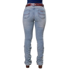 Calça Feminina Texas Farm Bound Detalhes Desfiados Bordado Marrom Ref: PDF060