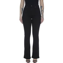 Calça Feminina Wrangler Lycra Flare Preta Cintura Alta - REF:WF5158UN