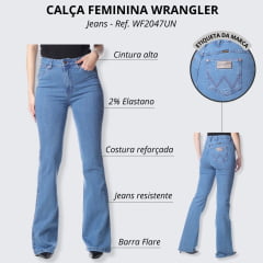 Calça Jeans Feminina Wrangler Lycra Sally Flare - Ref. WF2047UN