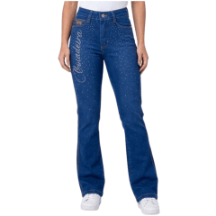 Calça Feminina For Texas Flare Boiadeira Com Strass Ref.6004