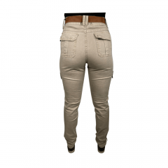 Calça Feminina La Jineteada Cargo Estonada Caqui Ref.: 1000024