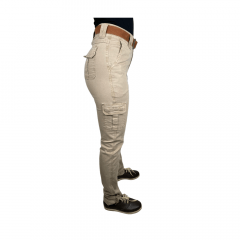 Calça Feminina La Jineteada Cargo Estonada Caqui Ref.: 1000024