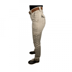 Calça Feminina La Jineteada Cargo Estonada Caqui Ref.: 1000024