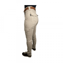 Calça Feminina La Jineteada Cargo Estonada Caqui Ref.: 1000024