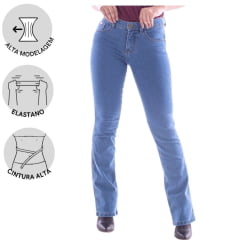 Calça Jeans Country Feminina Pura Raça Delavê