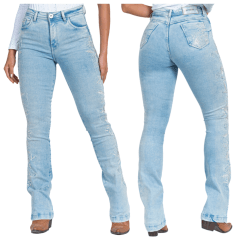 Calça Jeans Feminina Buphallos BootCut Flare - Ref. BPL470