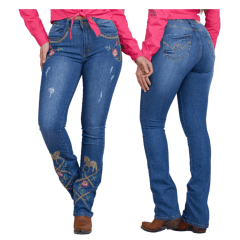 Calça Jeans Feminina Minuty Bootcut Azul Ref.221243