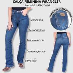 Calça Jeans Flare Feminina Wrangler Authentic Western