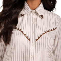 Camisa Cropped Feminina Moon Horse Millie Off White Listrada Ref: 01.10.406