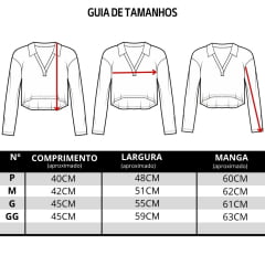 Camisa Feminina Moiadeiros Cropped Manga Longa Com Bolso Xadrez Azul E Branco Com Logo Bordado Azul Ref:CFC31