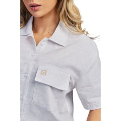 Camisa Cropped Feminina TXC Custom Off White - Ref: 12236C