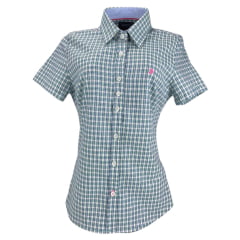 Camisa Feminina Aurochs Manga Curta Xadrez Com Bordado - Escolha a cor