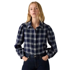 Camisa Feminina Canelada Levi's Manga Longa Azul Escuro Ref:003P40008