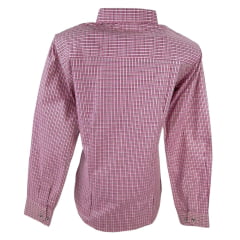 Camisa Feminina Laço Forte Manga Longa Xadrez Rosa Claro/Rosa Escuro C/ Logo Rosa REF: 3107