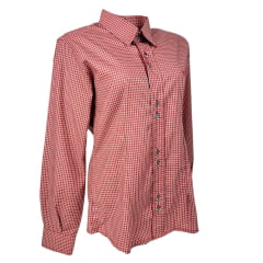 Camisa Feminina Laço Forte Manga Longa Xadrez Vermelho/Branco Com Logo Vermelho Ref.3107 Cód.395