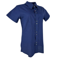 Camisa Feminina Laço Forte Xadrez Manga Curta Ref:3107 - Escolha a cor