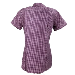 Camisa Feminina Laço Forte Xadrez Rosa Manga Curta Com Logo Rosa Ref: 3107