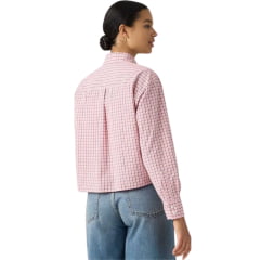 Camisa Feminina Levi's Cropped Harlie Xadrez Rosa Manga Longa REF:003P20013