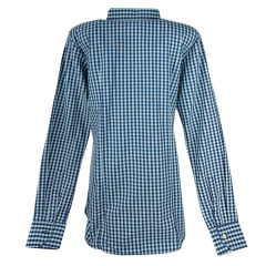 Camisa Feminina Os Moiadeiros Xadrez Azul Ciano Manga Longa - CFML 2099